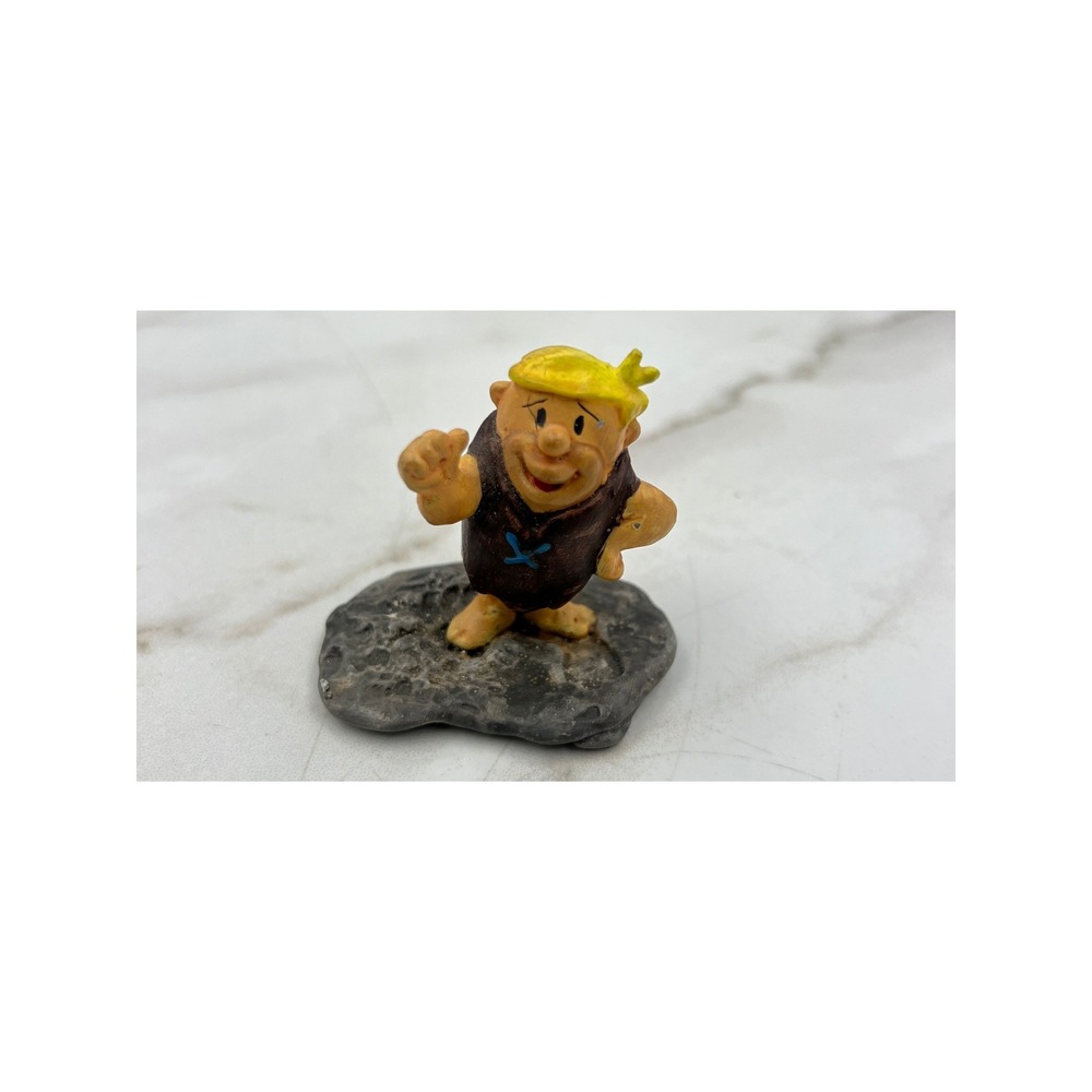Vintage Barney Rubble Flintstones Miniature Figurine Metal Base Hanna-Barbera